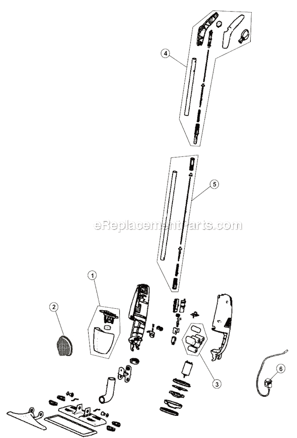 Page A Diagram and Parts List for M083000  Dirt Devil Upright Vacuum
